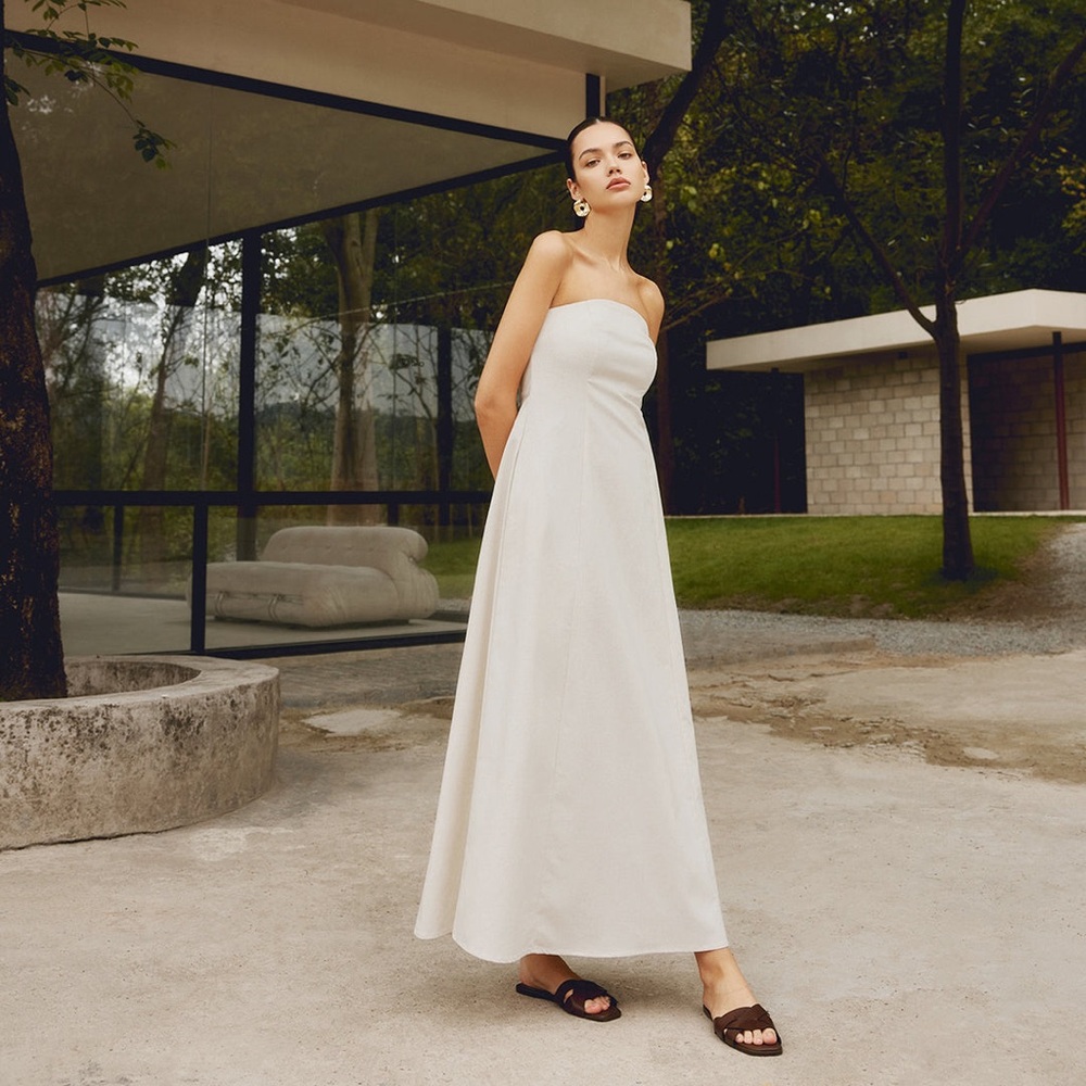 Commense Linen Pocket Dress